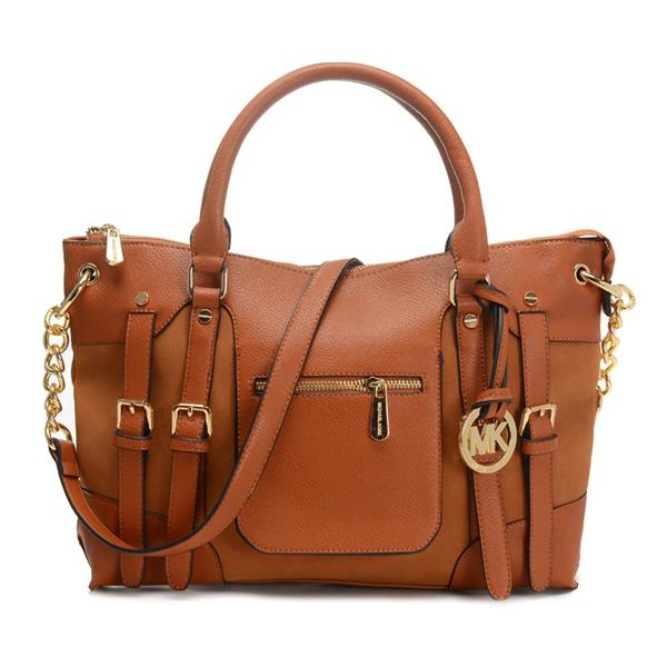 michael kors satchel mcgraw skinn large slim veskeasje veske På Salg Ingen Skatt onil8